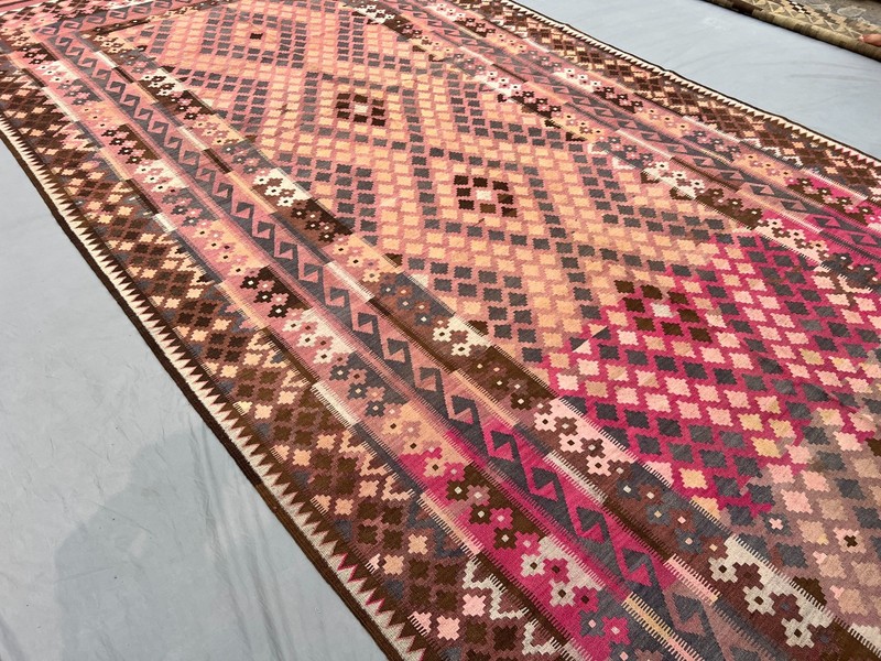 8x16 Afghan Handmade Kilim Rug Flat Weave Wool Oversized Palace Size Area Carpet gallery