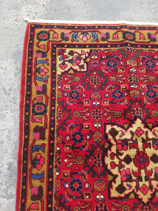 Vintage Hand Made Traditional Rug Oriental Wool Multicolor Carpet 1160x116 cm gallery