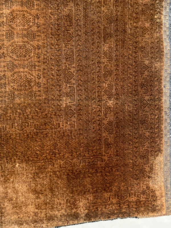8x11 Antique Turkmen Rug, Hand Knotted Tribal Vintage Brown Boho Living Room Rug gallery