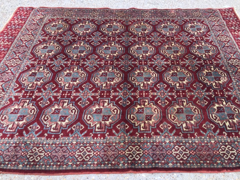 Turkish Vintage double sided Rug vegetable dye 175x132cm Persian Tribal boho old gallery