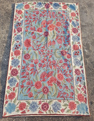 Vintage Hand Woven Traditional Kashmiri Multicolor Kilim Rug Carpet 150×94 cm