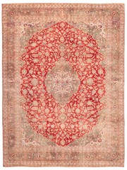 Vintage 9’8″ x 13’5″ Traditional Hand Knotted Vegetable Dye Wool Area Rug