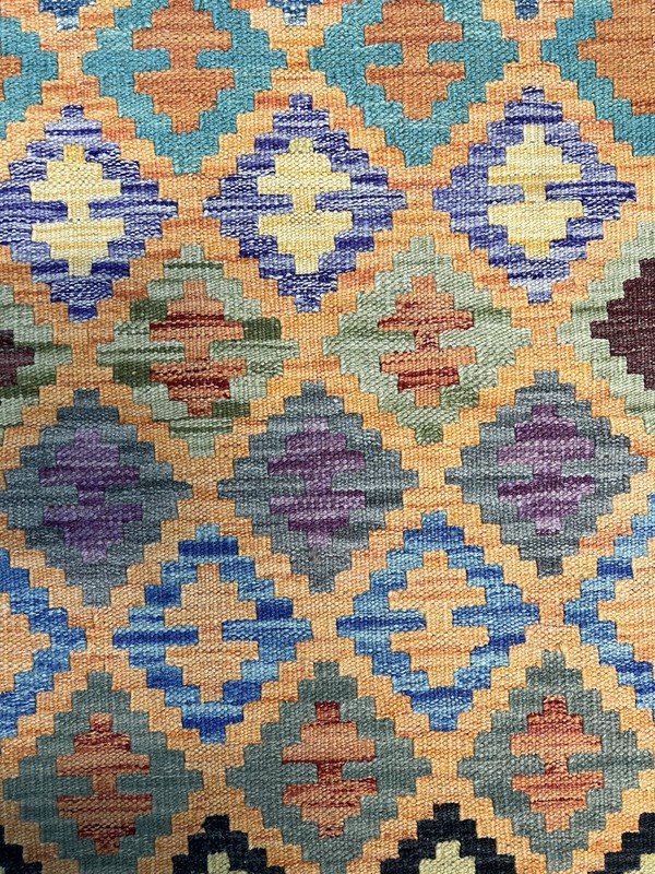 Vintage Kilim Traditional Hand Made Oriental Wool Kilim 5ftx3.2ft 155cmx105cm gallery