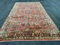 ORIENTAL ANTIQUE SAROUK KAZAK OUSHAK HERIZ RUG 9X11FT