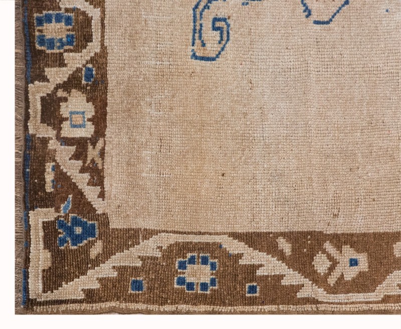 Vintage Oushak Rug 195x260 cm (6'5" x 8'6"), Turkish Handmade Wool, 60+ Yr Old gallery