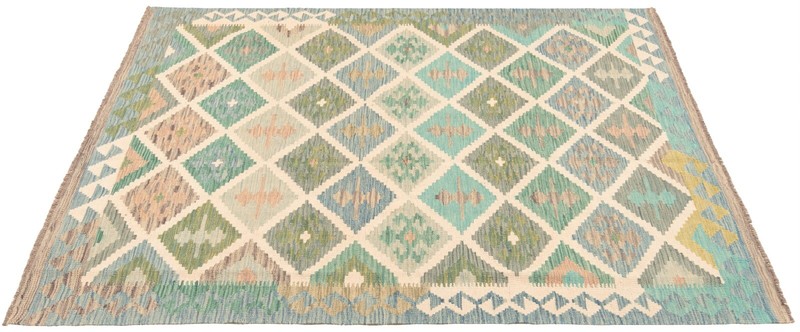 Kelim Afghan 199x149 cm Handwoven Oriental Carpet Rug Kilim gallery