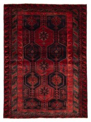 Vintage Hand-Knotted Area Rug 4’7″ x 6’3″ Traditional Oriental Wool Carpet