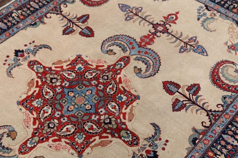 Antique Traditional Area Rug 5x7 Ft Hand-Knotted Medallion Bedroom Wool Carpet gallery