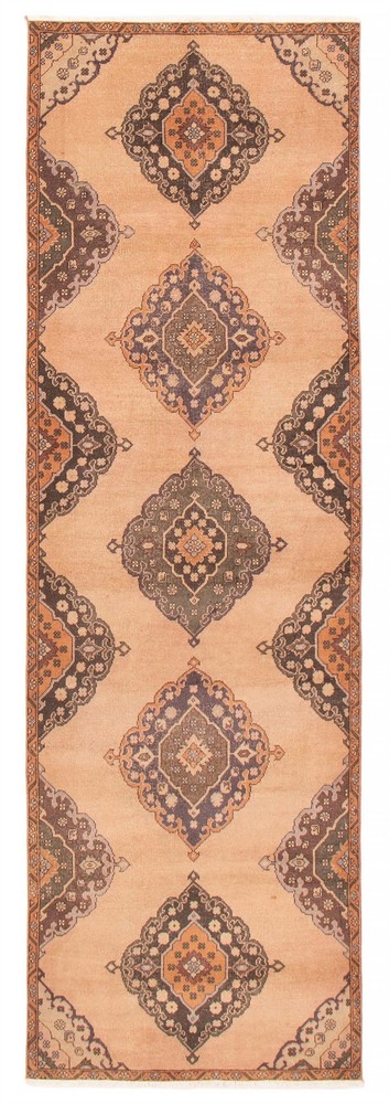 Vintage Hand-knotted Runner Rug 3'9" x 11'10" Traditional Oriental Wool Carpet