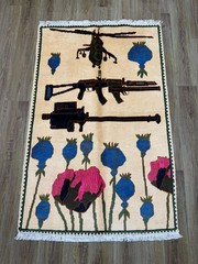 sam 10 Afghan Handmade rug weapens, opeam rug 124 cm x 80 cm
