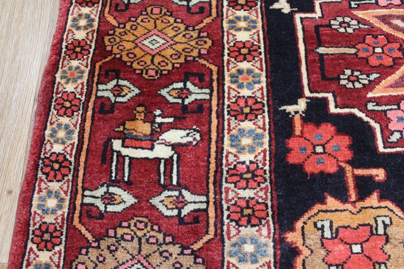 OLD HANDMADE PERSIAN HERIZ WOOL RUNNER, DATED TO THE FIELD 1321(1940) gallery