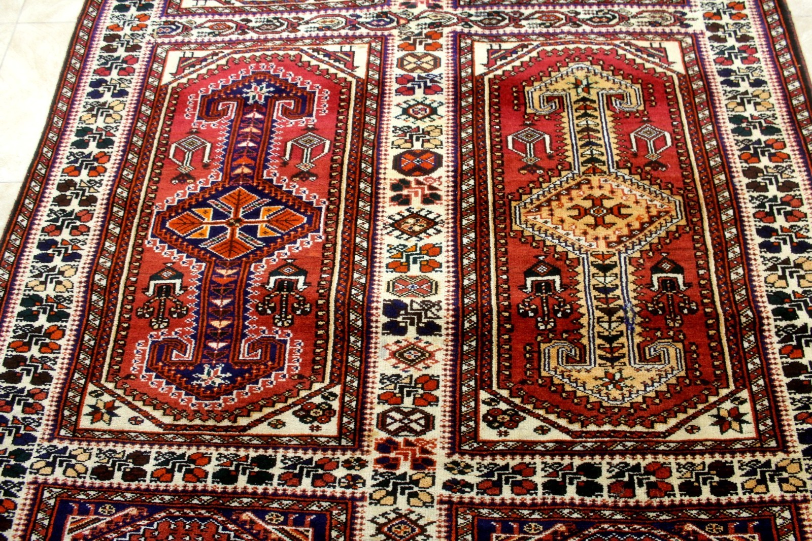 14X6 1960's MASTERPIECE MINT HAND KNOTED VEGETABLE DYE HERIZZ WOOL GALLERY RUG gallery
