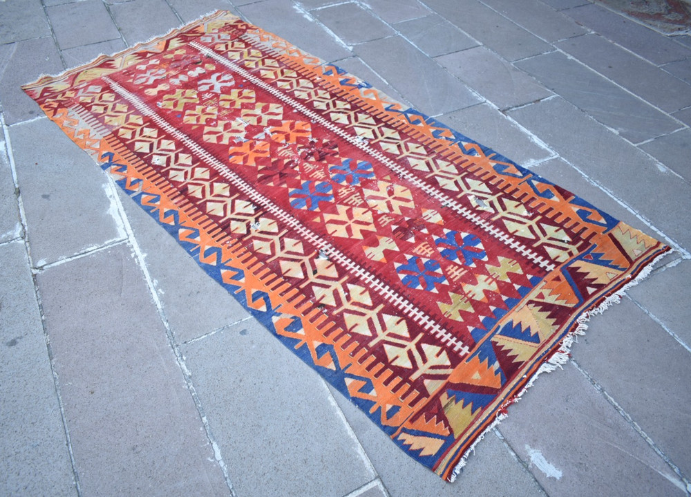Antique Turkish Rug 45'' x 95'' Collector's Item Wall Hangings Home Decor Rug