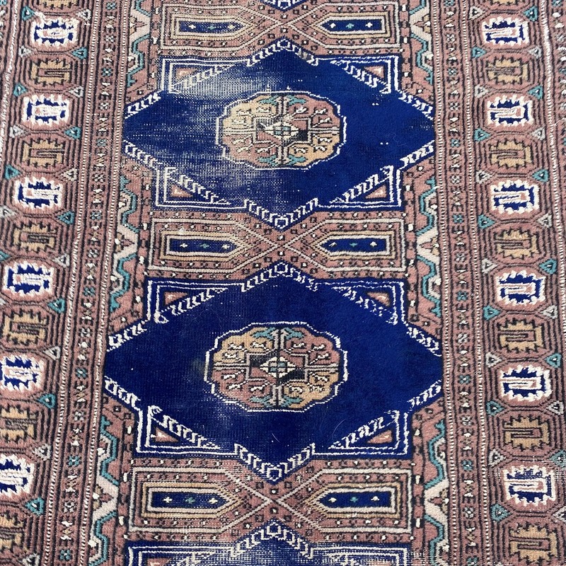 Vintage Rug 2' 7 x 9' 11 Blue Oriental Rug Runner gallery