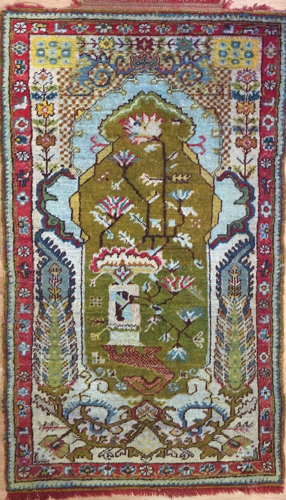 Beautiful Bergama - 1860s Antique Turkish Rug - Oriental Carpet - 3.5 x 5.9 ft.