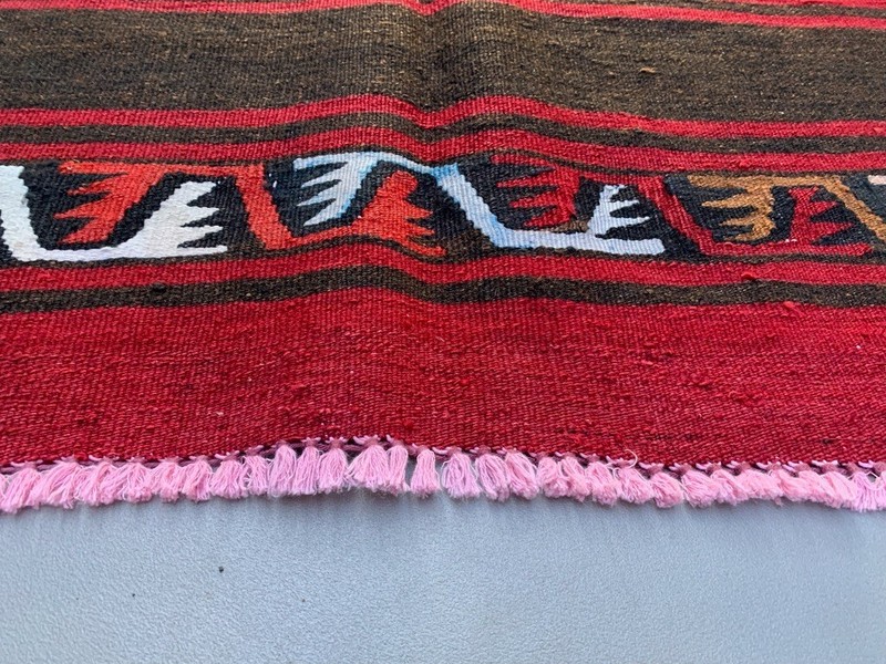 Medium Vintage Turkish Kilim Rug 188x104 cm Wool Kelim gallery