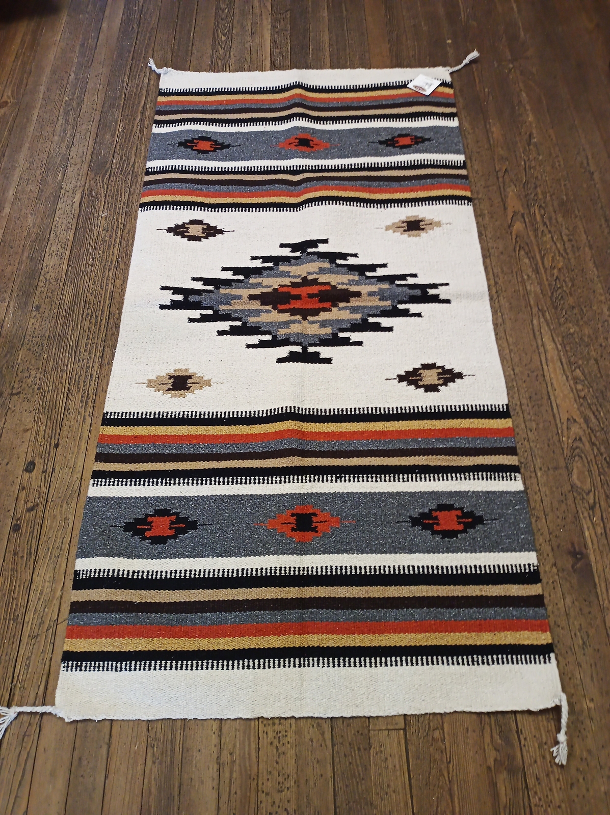 Handwoven Southwest Design Acrylic Rug; 32"x64"; gallery
