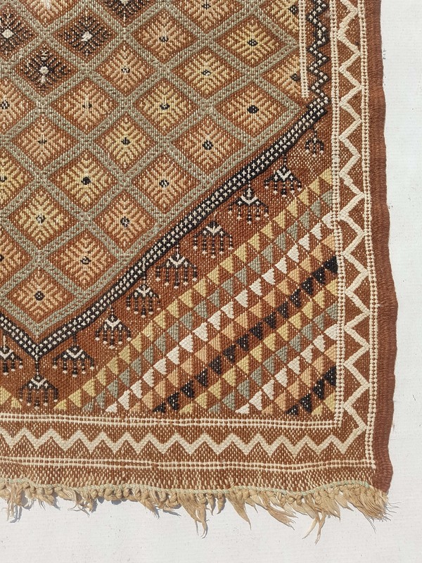 Vintage Handmade Turkish Tribal Wool Kilim Rug Carpet 121x68cm gallery