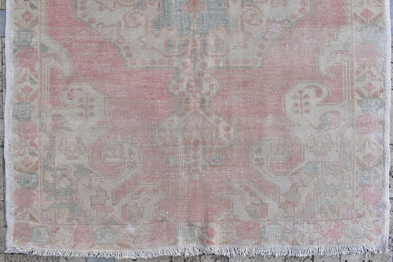 Turkish Rug 53''x84'' Oushak Light Color Medallion Pattern Carpet 135x215cm gallery