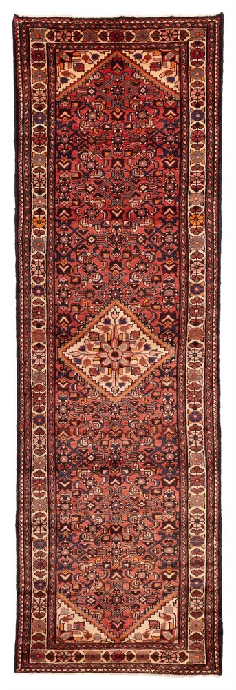 3'3" x 10'2" Vintage Hand-knotted Runner Rug Traditional Oriental Wool Carpet