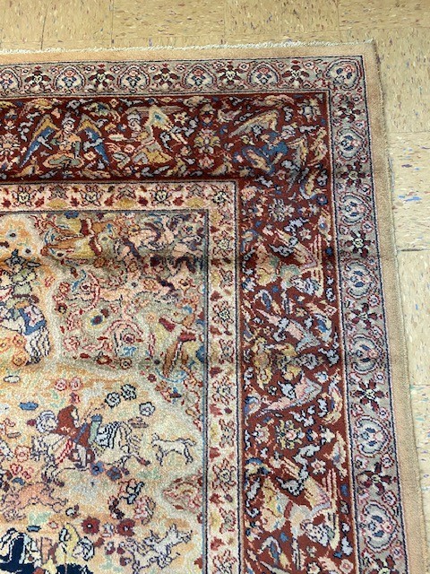 USED AUTHENTIC AMERICAN KARASTAN HUNTING PATTERN # 723 RUG ART CARPET 8'8" x 12' gallery