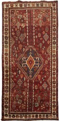 Hand-Knotted Wool Area Rug with Luxurious Red Hues and Traditional Patterns 4×7
