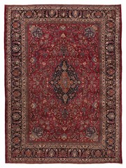 Vintage Hand-Knotted Carpet 8’2″ x 11’2″ Traditional Oriental Wool Area Rug