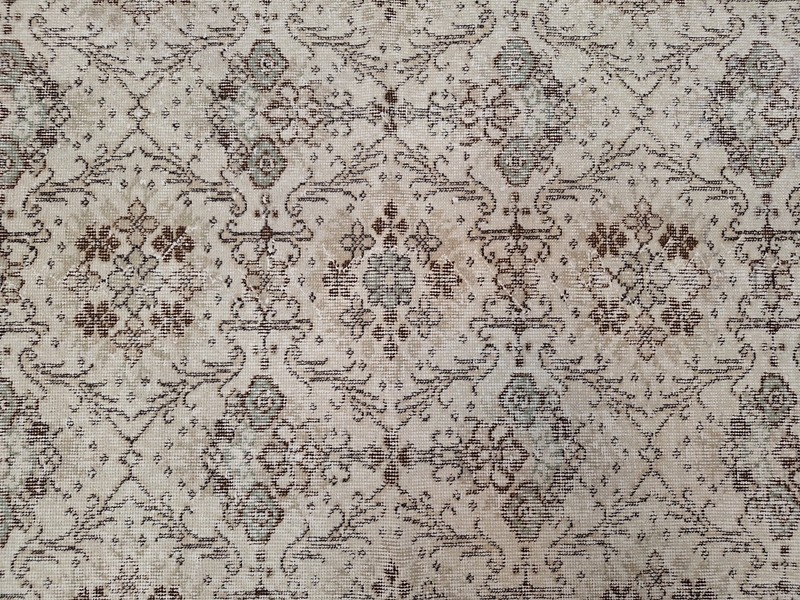 Beige Rug, Living Room Rug, Handmade Area Rug, Office Rug 3.8 x 6.9 Ft gallery