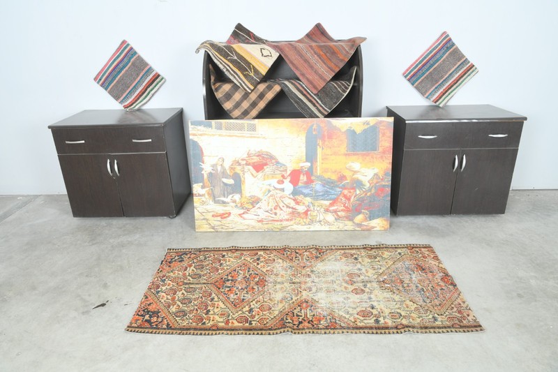 vintage small rug hand made oushak turkish runner rug 2x5 oriental carpet 893 gallery