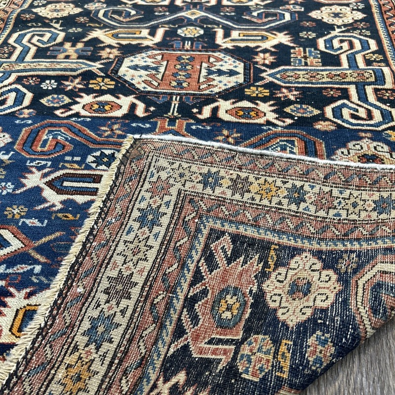 Antique Caucasian Kazak Shirvan Perpedil Rug Size 4'0 x 2'8 Ft gallery