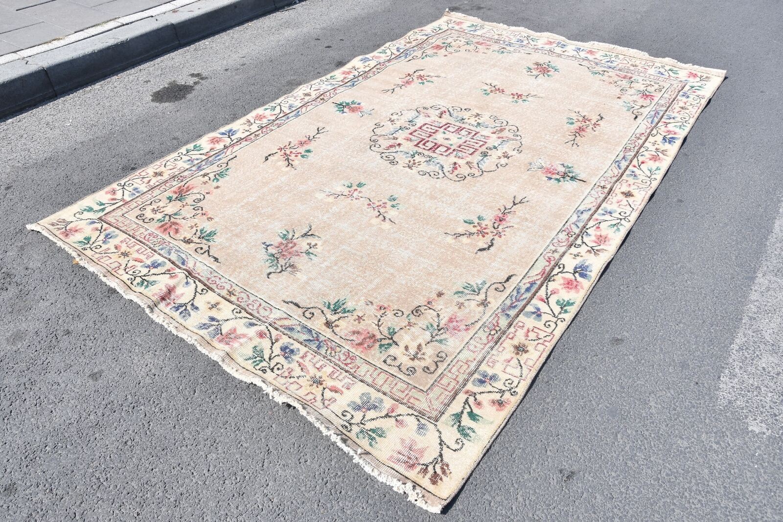 Turkish Rug, Vintage Rug, 3.5x6.8 ft Accent Rug, Home Decor Rug, Moroccan Rug gallery