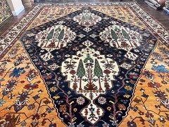 Rare Per’sian Bakhtiyari Rug 14×19, Palace Size Wool Handmade Carpet