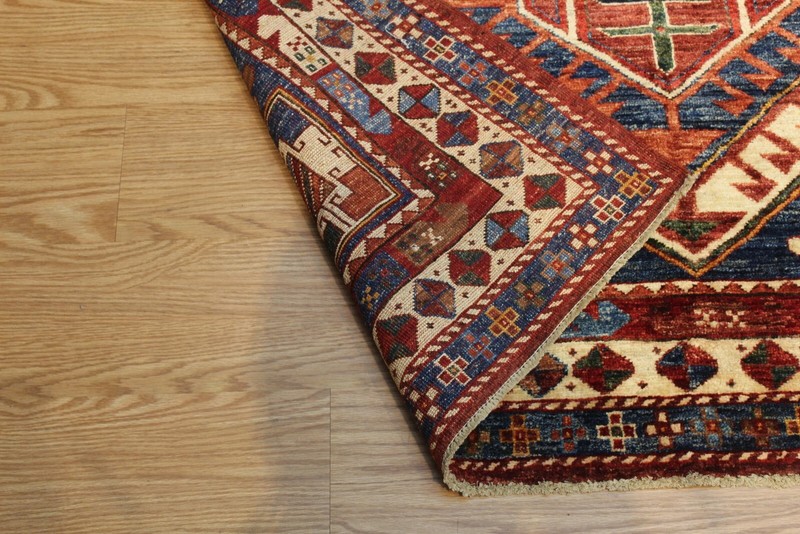 8' X 5' HANDMADE CAUCASIAN DESIGN KAZAK RUG. Hand-knotted Oriental Rug 5x8 ft. gallery