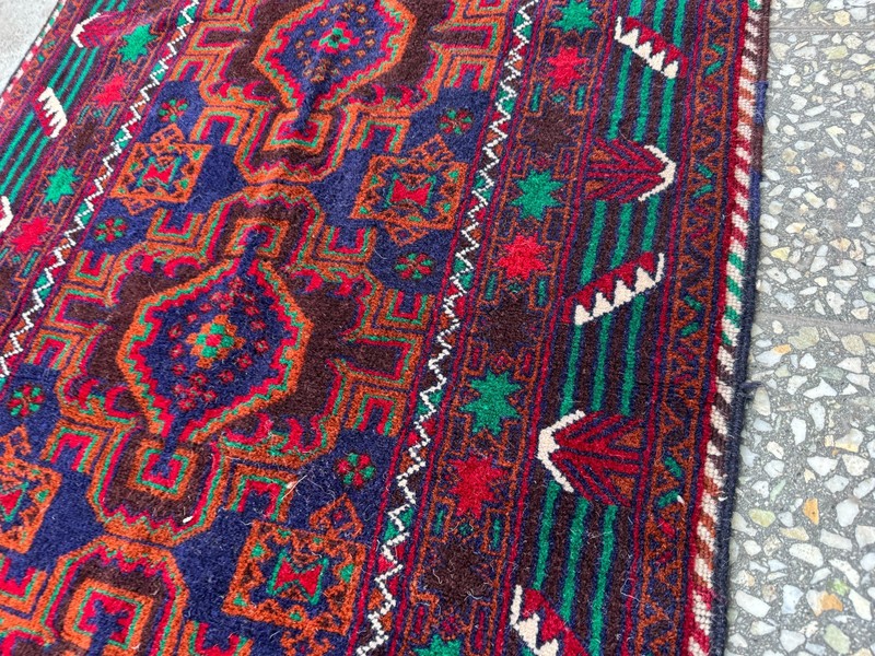 Antique Afghan Hand Knotted 3x5 Ft Wool Rug Traditional Turkmen Oriental Carpet gallery