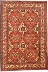 Vintage Hand-Knotted Area Rug 6’9″ x 10’0″ Traditional Oriental Wool Carpet