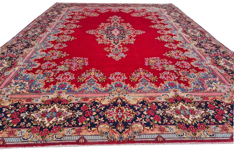 Genuine Hand Knotted Antique Tribal Qirmoun Wool Area Rug 14 x 11 Ft gallery
