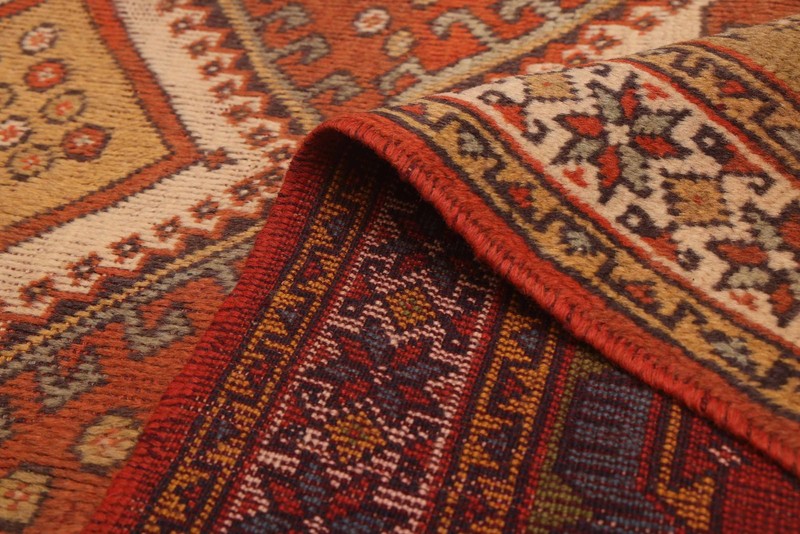 Vintage 3'7" x 6'4" Traditional Hand Knotted Vegetable Dye Wool Area Rug gallery