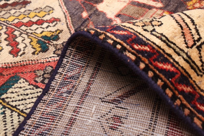 Vintage Hand-Knotted Area Rug 4'9" x 9'2" Traditional Oriental Wool Carpet gallery
