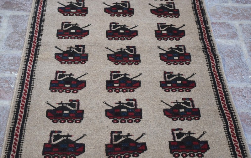 2'11 x 4'4 Handmade Vintage Afghan Tribal Baluchi Persian Wool Small War Rug 3x5 gallery