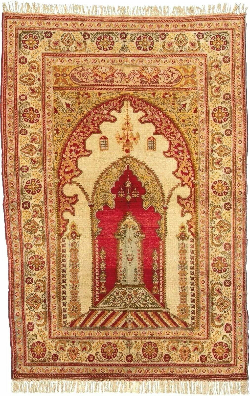ANTIQUE GORDES RUG Circa : 1890 Size 4' 5" x 6' 6" gallery