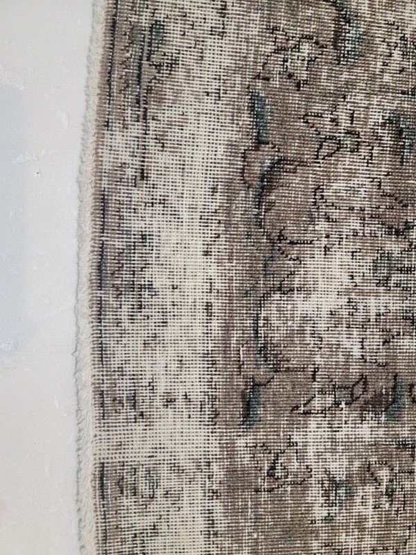 Antique Oriental Hand-Knotted Wool Area Rug Distressed Charcoal 9'6" x 12'10" gallery