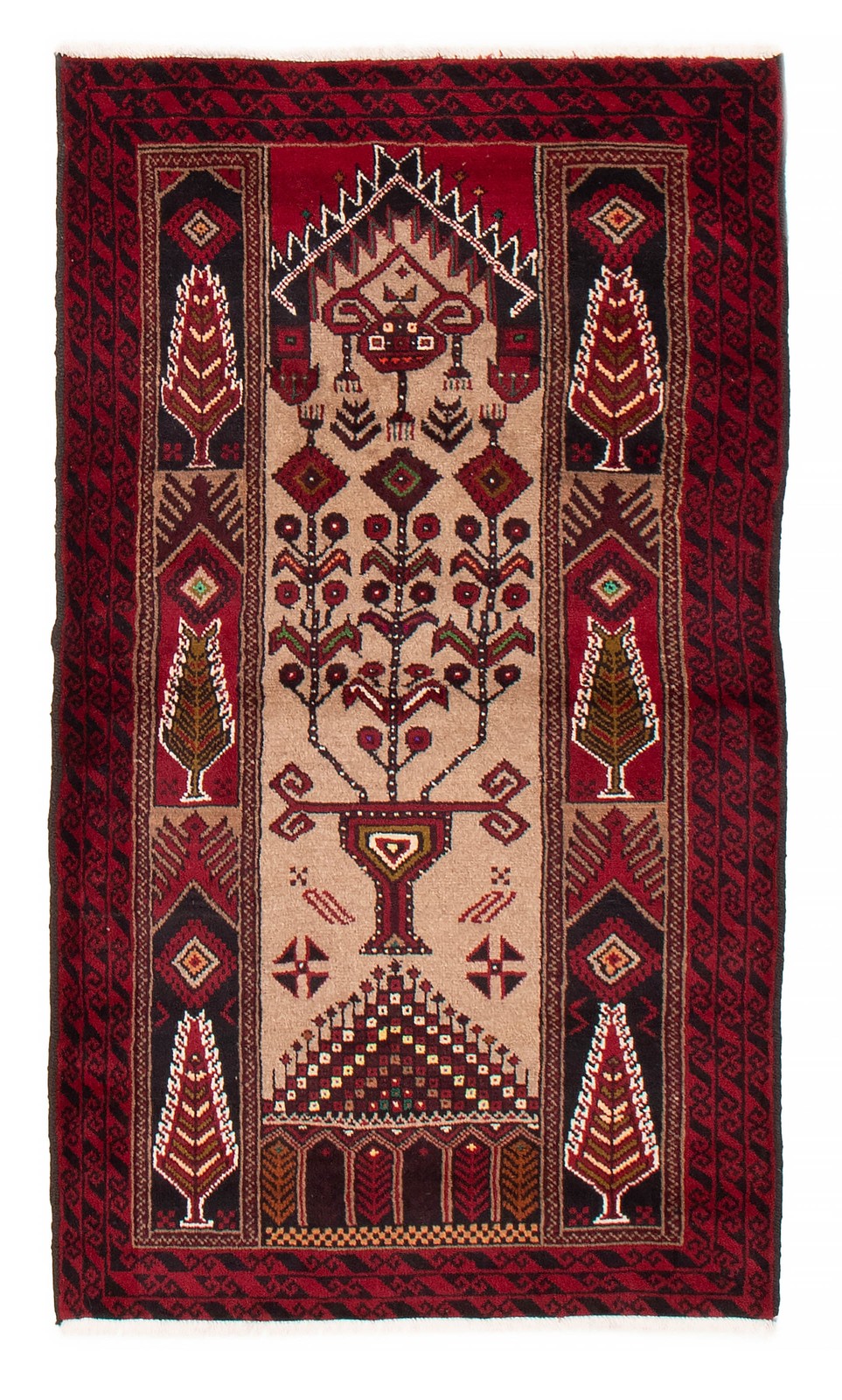 Vintage Traditional Hand-Knotted Area Rug 3'5" x 5'9" Oriental Wool Carpet gallery