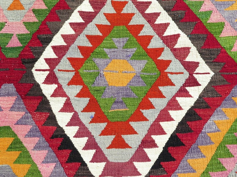 Anatolia Classic Kilim, Large Floor Carpet, Handmade Wool Rug, Teppich 72"X98" gallery