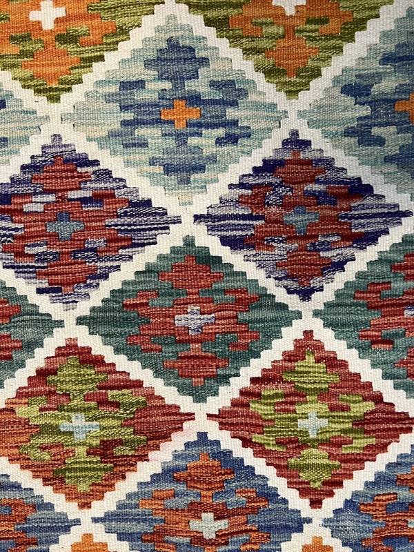 Vintage Kilim Traditional Hand Made Oriental Wool Kilim 5ftx3.2ft 141cmx103cm gallery