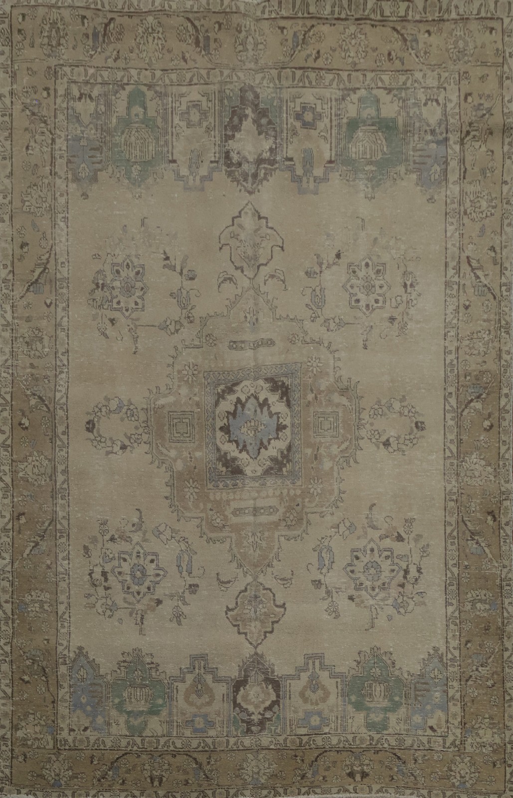Timeless Beauty Handcrafted Area Rug 7x9 Beige Wool Handmade Room Size Carpet gallery