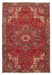 Vintage Hand-Knotted Carpet 7’1″ x 10’6″ Traditional Oriental Wool Area Rug