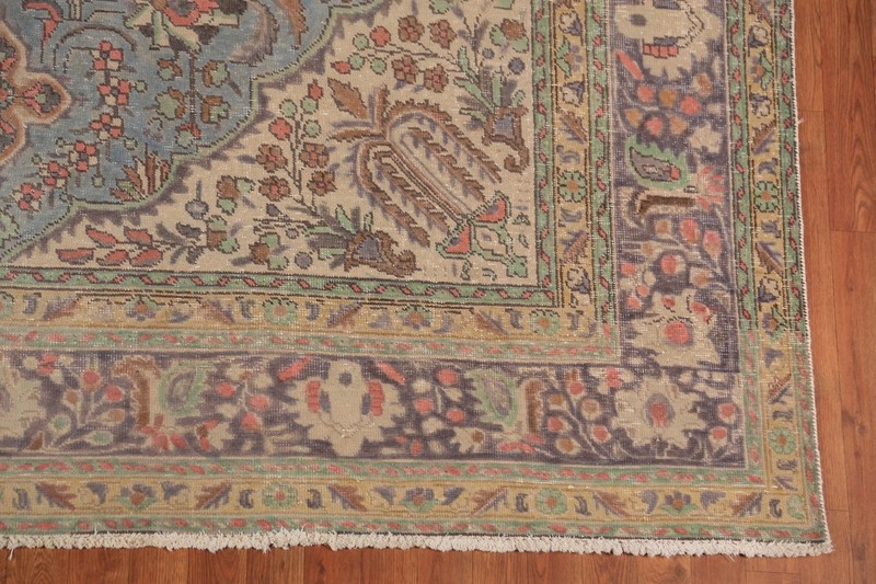 Light Blue Handmade Area Rug 8x11 Over-Dyed Traditional Living Room Carpet gallery