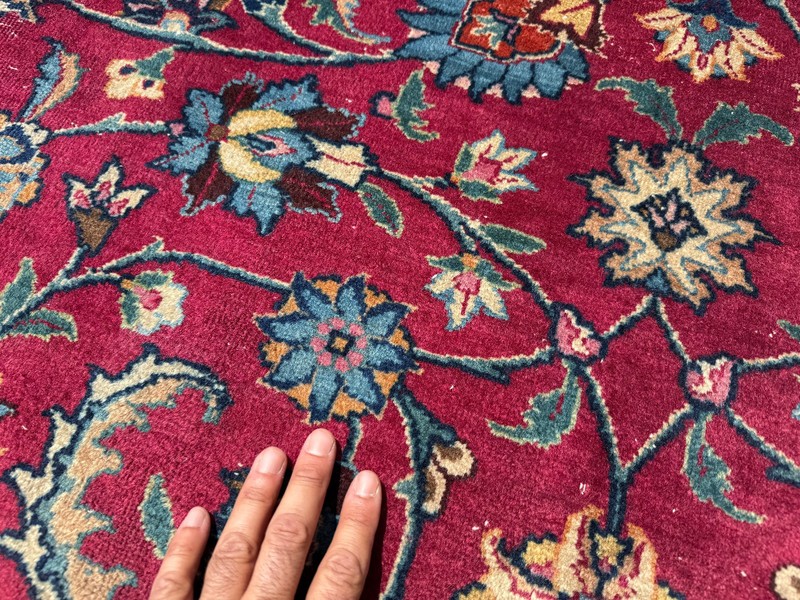 9x12 COLORFUL ANTIQUE RUG SIGNED VINTAGE ORIENTAL handmade hand-woven fine old gallery