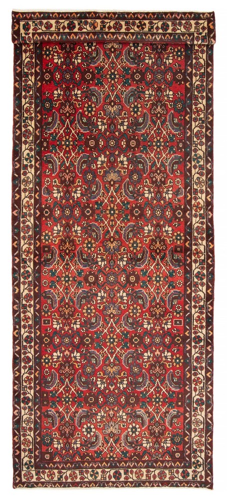3'8" x 9'6" Vintage Hand-knotted Runner Rug Traditional Oriental Wool Carpet