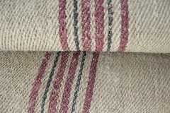 Antique Vintage STAIR / TABLE RUNNER HEMP rug fabric per/ 1 YD carpet heavy ~~